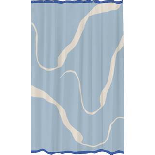 Mette Ditmer Nova Arte badeforhæng 150x200 cm Light blue/Offwhite