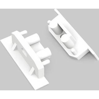 Endestykke GROOVE10 GEN2 SQ - Med hul, hvid