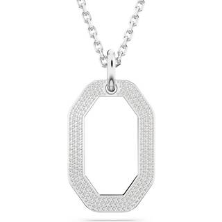 Swarovski Dextera Silver Octagon Necklace - 49.5cm