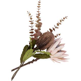 King Protea buket kunstige blomster, bordeaux mix , 65 cm