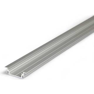 2m aluprofil GROOVE14 EE7F/TY - Ubehandlet aluminium, indbygget, LED skinne