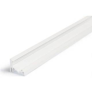 2m aluprofil CORNER10 BC/UX - Hvid lakeret, hjørne, LED skinne