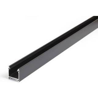 2m aluprofil LINEA20 EE7F/TY - Ubehandlet aluminium, påbygning, LED skinne