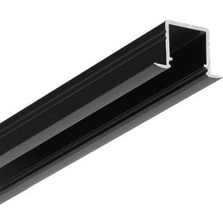 2m aluprofil SMART-IN10 AC2/Z - Sort anodiseret, indbygget, LED skinne