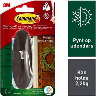 3M Command udendørs stor designerkrog metal 17083BZ-AW