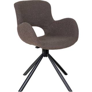 Amorim spisebordsstol med drejefod, bouclé, mushroom