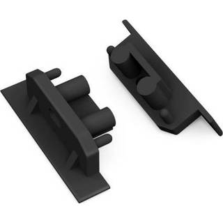 Endestykke GROOVE10 GEN2 SQ - Med hul, sort