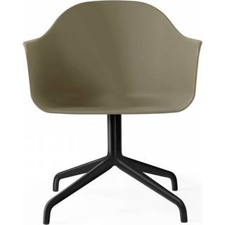 Audo Copenhagen - Harbour Swivel Chair Black Aluminium Shell Olive - Skrivebordsstole - Norm Architects - Grøn