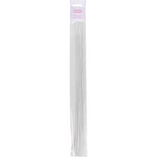 Hvid Blomstertråd 24 gauge, 50 stk - Culpitt