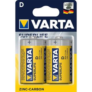 Batteri Superlife D R20 2 Stk Folie Solar