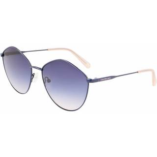 Calvin Klein Kvinde CKJ22202S 405 Solbriller Metal Blå Blå Geometrisk Normal Skygge
