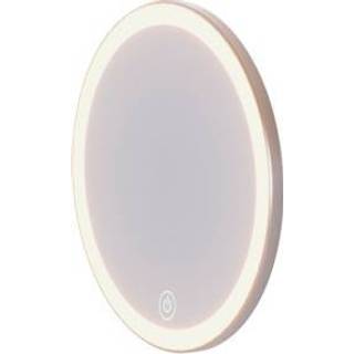 Dansani Handy makeupspejl med 5 x forstørrelse, med lysstyring, USB, Ø180mm Alu look