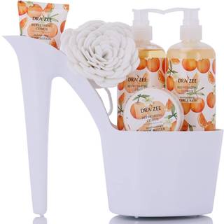 SPA GAVE TIL KVINDER - 5 stk Luksush?lsko Spa Basket til kvinder Citrus Duftende hjemmets afslapning S?t m/ Body Lotion & Butter Shower Gel Bubbl