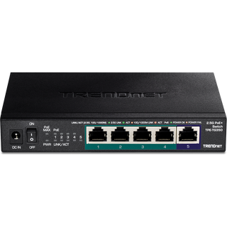 TRENDnet TPE TG350 5-Port Unmanaged 2.5G PoE+ Switch (55W)