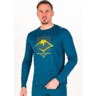 Asics Men's Fujitrail Logo Long Sleeve Top Ink Teal, XS