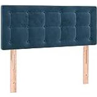 Sengegavle 80X5X78/88 Cm Fløjl Mørkeblå - Lav / 90 cm