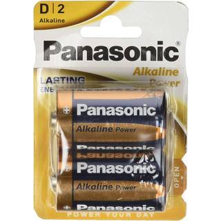 Panasonic Alkaline Power D / Mono Batterier 2 Stk. Blister