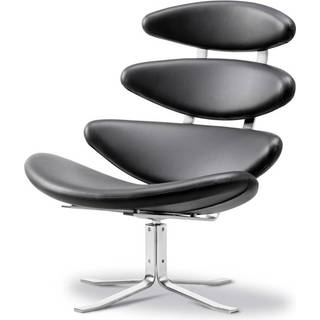 Fredericia Furniture 5000 Corona Lænestol Læder Omni 301 Black