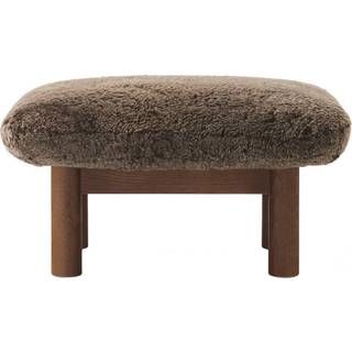 Audo Brasilia Ottoman Brun (Sheepskin Root) Dark Stained Oak