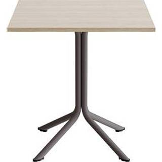 Bord Atlas 1133 700x700x720mm, Hvidpigmenteret eg med gråt understel