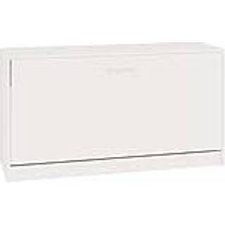 skobænk højglans hvid 80x24x45 cm konstrueret træ