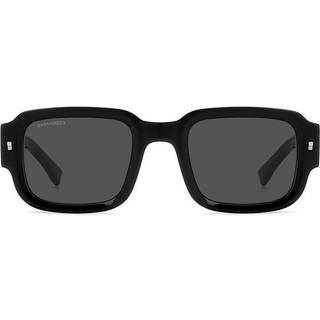Dsquared2 Mand ICON 0009/S 807/IR Solbriller Plast Sort Grå Geometrisk