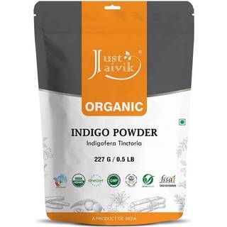 Bare Jaivik 100% organisk indigo -pulver - 227 gms / 1/2 lb pund / 08 oz - Indigofera tinctoria - Et 100% organisk hårfarve - Farve dit hår mørke
