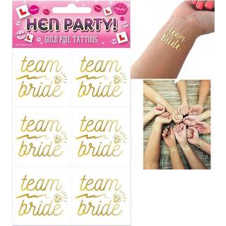 Team Bride tattoos 6-pak