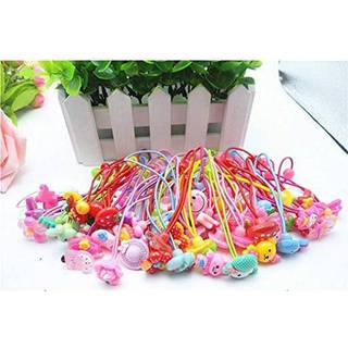 Auch 24pcs s?de tegneserie baby piger b?rn b?rn lille prinsesse bold h?r b?nd bl?de gummib?nd reb hestehale holder elastik diverse farve tilf?ldi