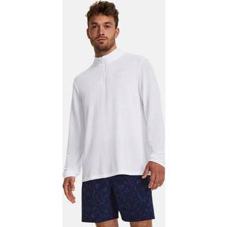 Under Armour Seamless Stride 1/4 Zip Long Sleeve Men - White, Size XL - white