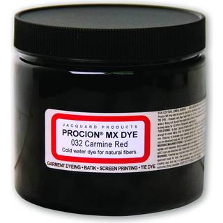 Jacquard Procion MX Dye - Ubestridt konge af slipsfarvestofpulver - Carmine Red - 8 Oz - Cold Water Fiber Reactive Dye Made in USA