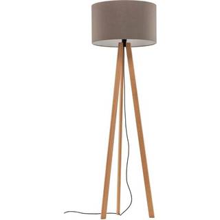 Quitani gulvlampe Arim, bøg, grå filt, trefod