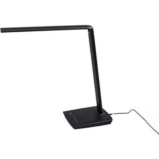 Lindby LED-skrivebordslampe Kuno, sort, USB, touchdæmper