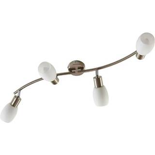 Lindby spotlight Arda, 70 cm, 4 lyskilder, nikkel, glas, E14