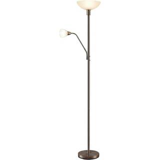 Lindby uplight Jost, 180 cm, nikkelfarvet, læselampe