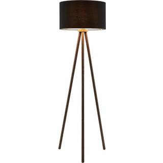 Tekstilgulvlampe Majken - mørkegrå/sort