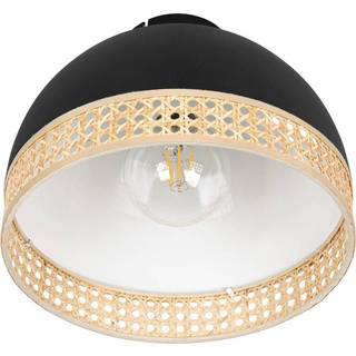 Lindby Lonnaris loftlampe med rattan, fast