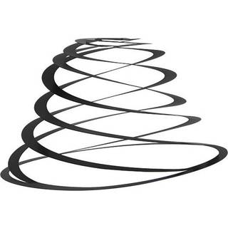 Stål lampeskærm sort 50 cm - Spiral