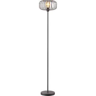 Lindby Krish gulvlampe, bur-look, sort