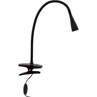 Lindby LED-klemmelampe Baris, højde 44 cm, sort, 3000K