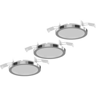 Lightme Aqua Pur indbygningslampe Ø11cm 3 stk krom