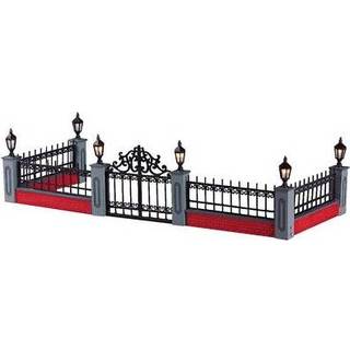 Lighted Wrought Iron Fence
