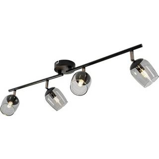 Lindby Spot Katjana, 4-lys, 70,5 cm lang, røget glas