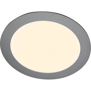 LED-indbygningspanel Justus, Ø 14,5 cm, sølv, IP44