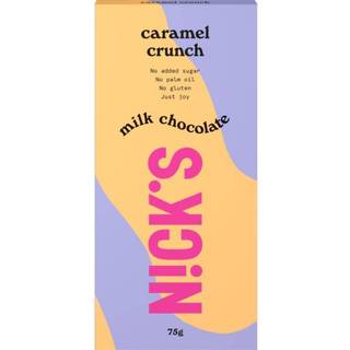 Nicks Milk Chocolate, Caramel Crunch, 75 g