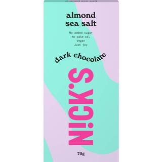 Nicks Milk Chocolate, Almond Sea Salt, 75 g
