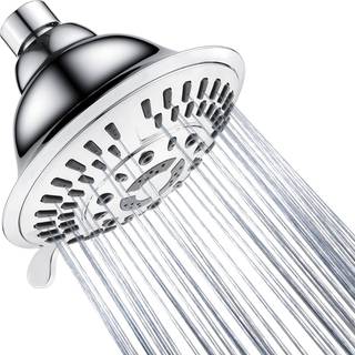 Lyse brusere h?jt tryk 5-funktion regnbruserhoved Luksus badev?relsesbruser med krombelagt finish Justerbare vinkler 1-min. Installation