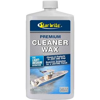 Star Brite One -Step Cleaner Wax med UV -beskyttelse - fjerner kridt og oxidation fra glasfibermetaller og malede overflader - 32 ounce (089632)