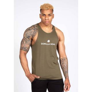 Carter Stretch Tank Top, army green, large
