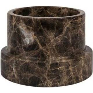 Mette Ditmer Marble lysestage til bloklys 6,5 cm Brun